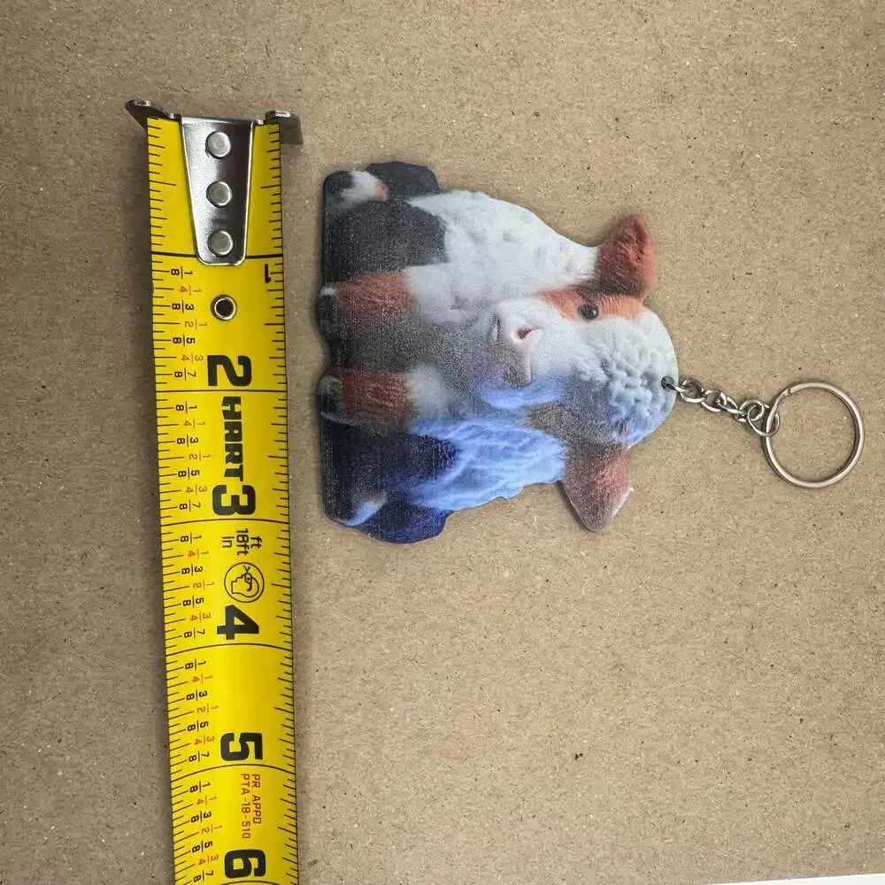 Cute Cartoon Highland Cow Acrylic Keychain or Ornament